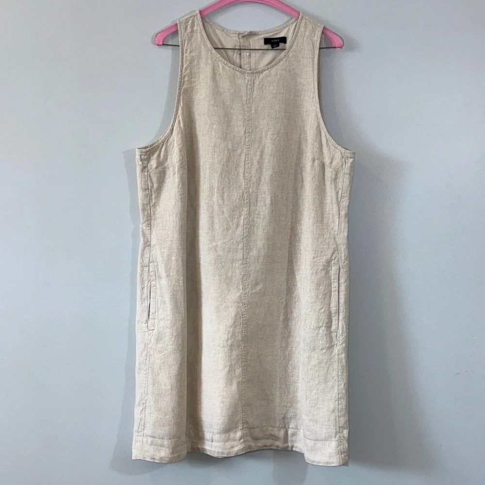 JCrew Sleeveless Linen Dress - Picture 1 of 6